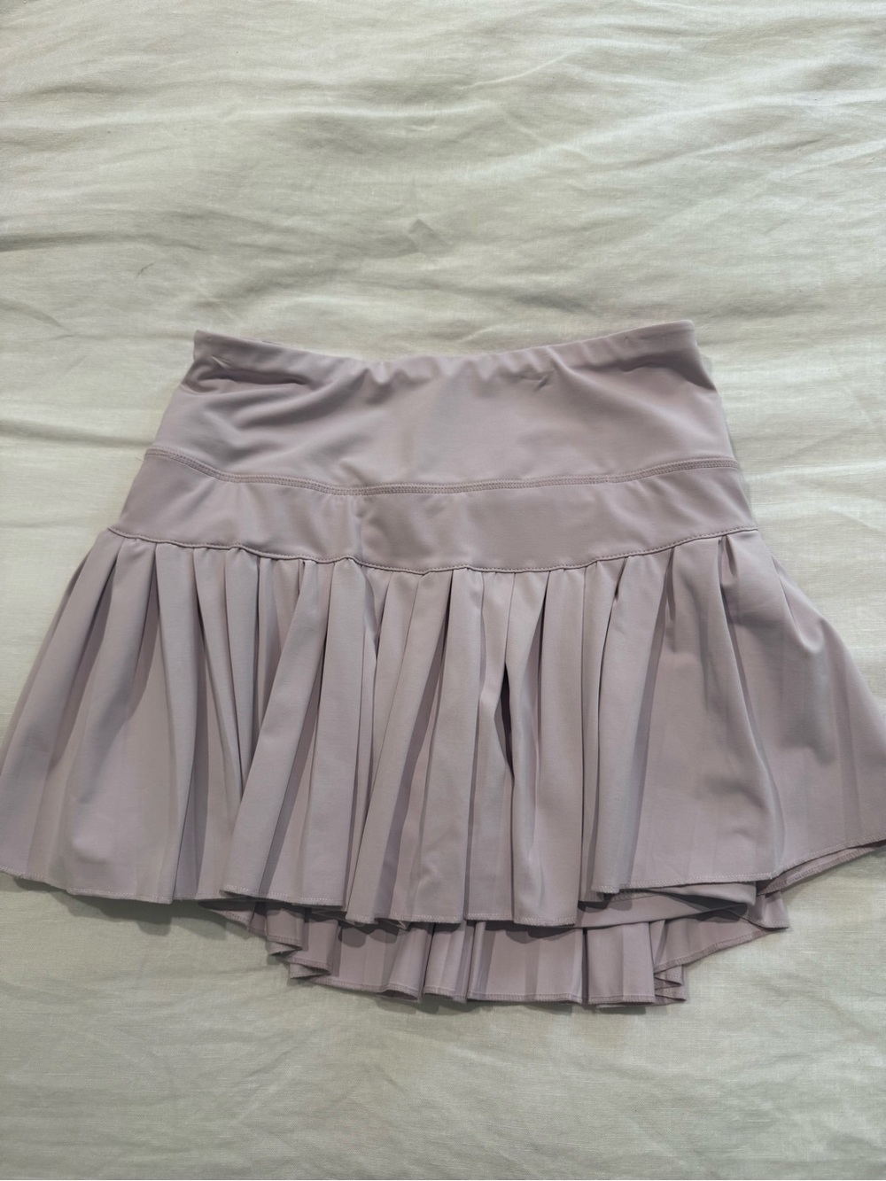 Pleated Mini Skirt in Soft Lavender